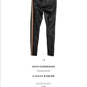 Faith Connexion Leather Leggings Size 4 New